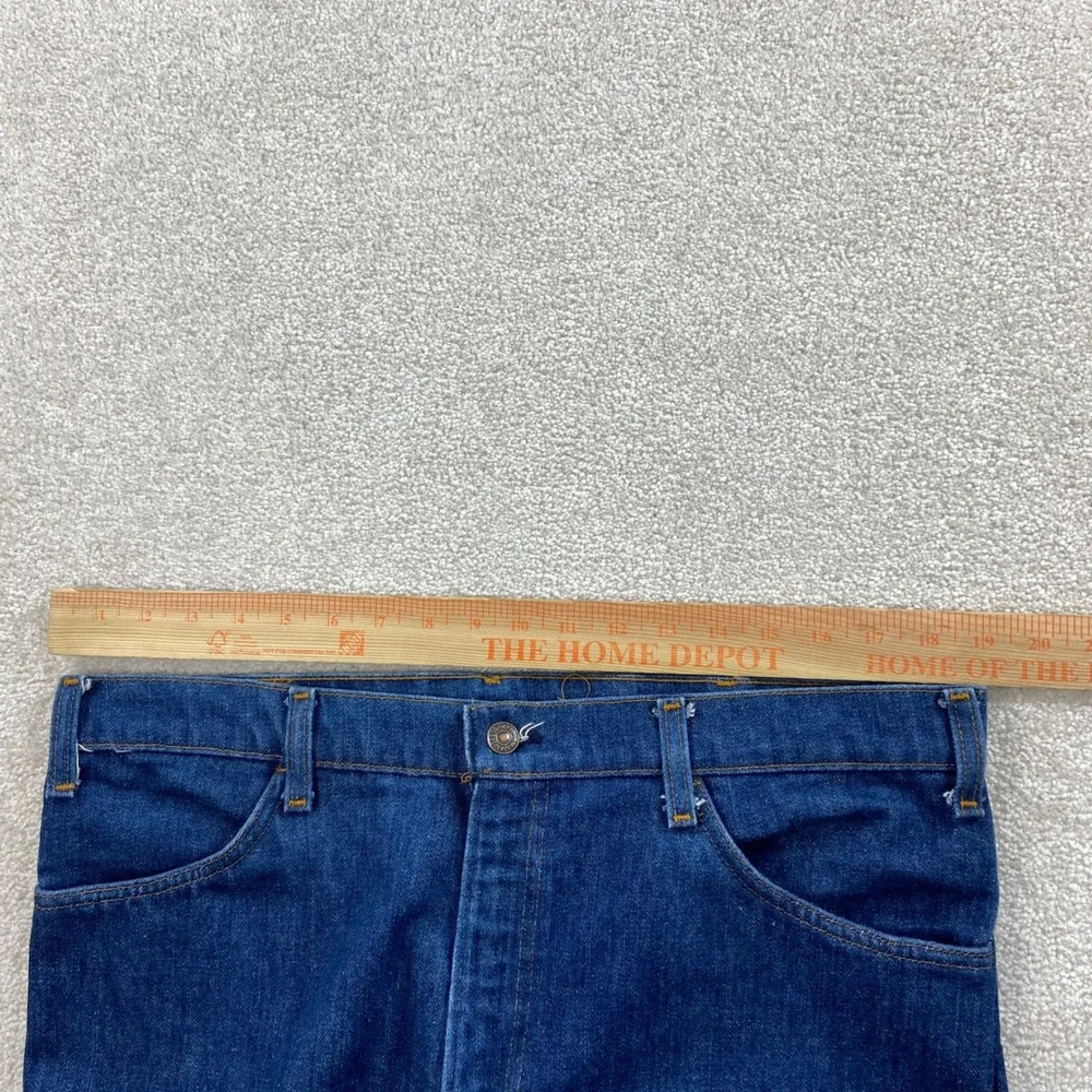 Vintage 70's Levis 646 Jeans Mens 38x32 Blue Orange Tab Bell Bottom Flare Denim